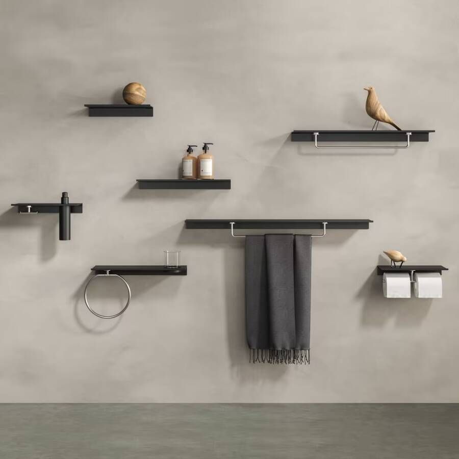 Geesa Planchet Leev | 80 cm | Met handdoekrek 40 cm | Zwart