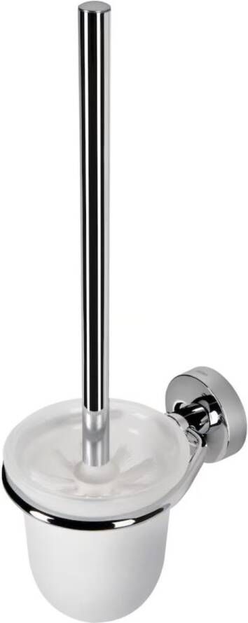 Geesa Toiletaccessorieset Luna | Toiletborstel met houder Toiletrolhouder met klep Handdoekhaak | Chroom