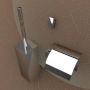 Geesa Toiletaccessorieset Modern Art | Toiletborstel met houder Toiletrolhouder met klep Handdoekhaak | Chroom - Thumbnail 2