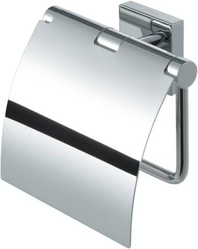 Geesa Toiletaccessorieset Nelio | Toiletborstel met houder Toiletrolhouder met klep Handdoekhaak | Chroom
