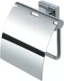 Geesa Toiletaccessorieset Nelio | Toiletborstel met houder Toiletrolhouder met klep Handdoekhaak | Chroom - Thumbnail 2