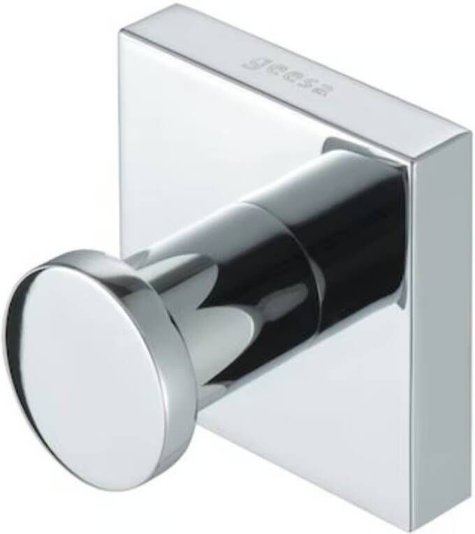 Geesa Toiletaccessorieset Nelio | Toiletborstel met houder Toiletrolhouder met klep Handdoekhaak | Chroom