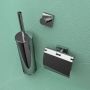 Geesa Toiletaccessorieset Nelio | Toiletborstel met houder Toiletrolhouder met klep Handdoekhaak | Chroom - Thumbnail 2
