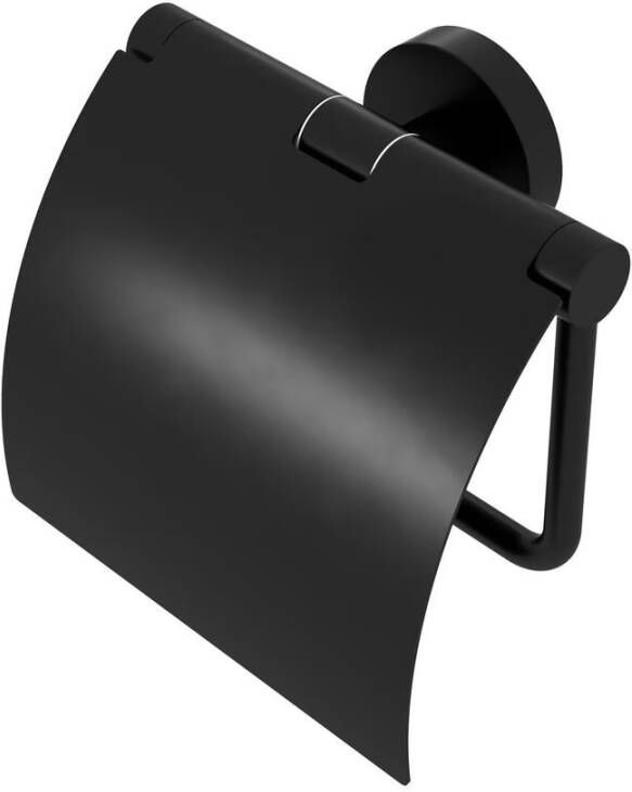 Geesa Toiletaccessorieset Nemox | Toiletborstel met houder Toiletrolhouder met klep Handdoekhaak | Zwart