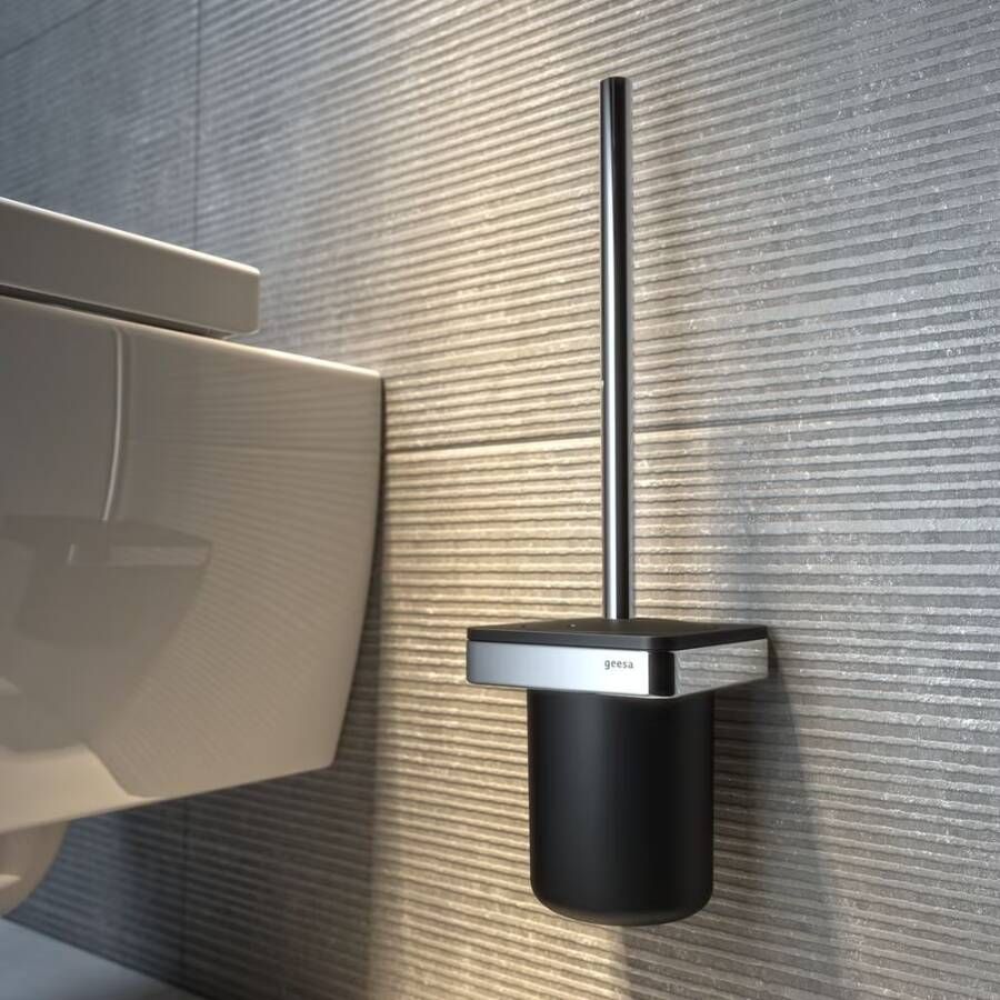 Geesa Toiletborstel Frame | Met houder | Zwart