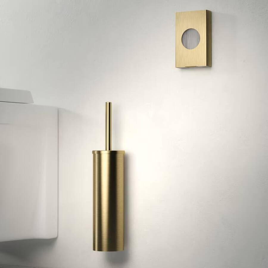 Geesa Toiletborstel Nemox | Met houder | Goud geborsteld