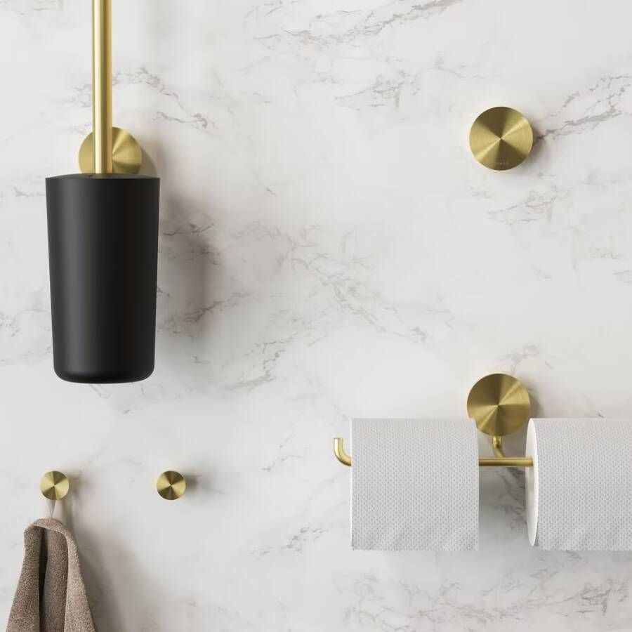 Geesa Toiletborstel Opal | Met houder | Goud geborsteld