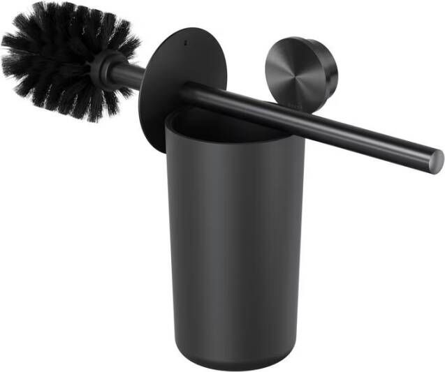 Geesa Toiletborstel Opal | Met houder | Zwart metaal geborsteld