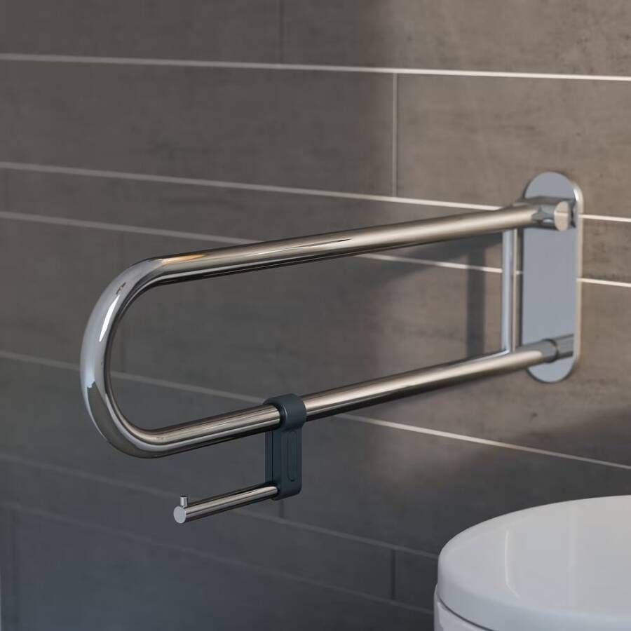 Geesa Toiletrolhouder Comfort & Safety | Voor toiletbeugel | Chroom