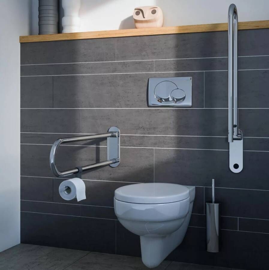 Geesa Toiletrolhouder Comfort & Safety | Voor toiletbeugel | Chroom