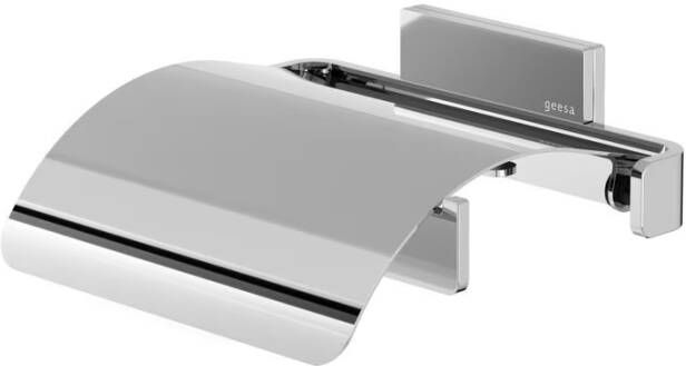 Geesa Toiletrolhouder Craft | Met klep | RVS gepolijst