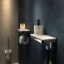 Geesa Toiletrolhouder Frame | Met planchet en LED lichthouder | Wit-Chroom - Thumbnail 3