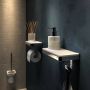 Geesa Toiletrolhouder Frame | Met planchet en LED lichthouder | Wit-Chroom - Thumbnail 4