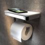 Geesa Toiletrolhouder Frame | Met planchet | Wit-Chroom - Thumbnail 3