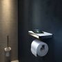 Geesa Toiletrolhouder Frame | Met planchet | Wit-Chroom - Thumbnail 4