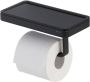 Geesa Toiletrolhouder Frame | Met planchet | Zwart - Thumbnail 2