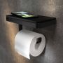 Geesa Toiletrolhouder Frame | Met planchet | Zwart - Thumbnail 4