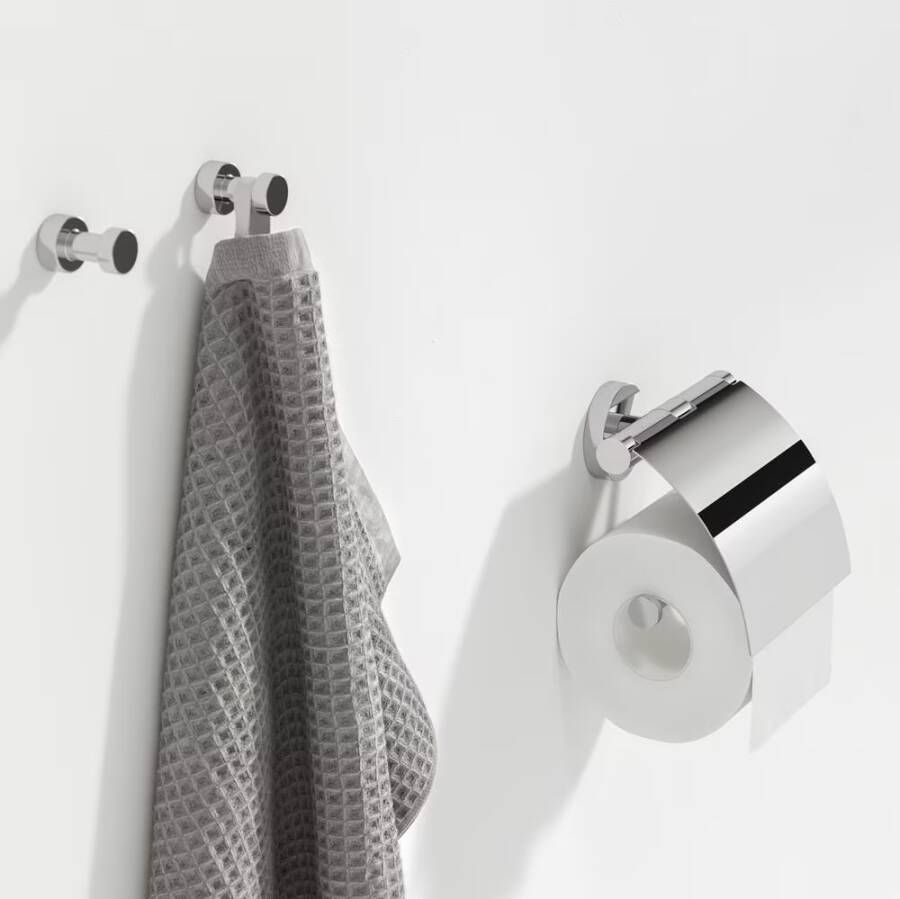 Geesa Toiletrolhouder Nemox | Met klep | Chroom