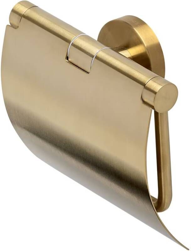Geesa Toiletrolhouder Nemox | Met klep | Goud geborsteld