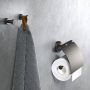 Geesa Toiletrolhouder Nemox | Met klep | Zwart metaal geborsteld - Thumbnail 4