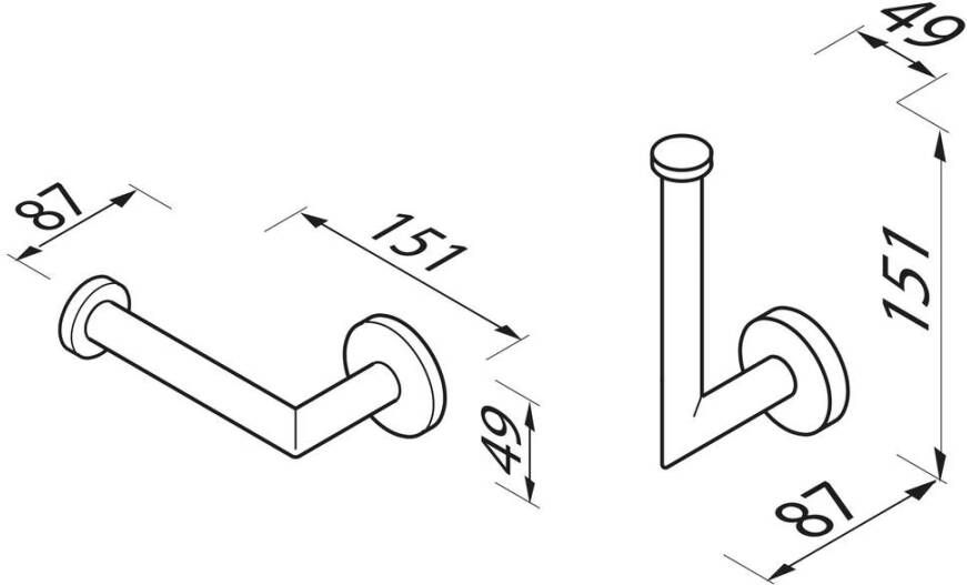Geesa Toiletrolhouder Nemox | Zwart