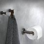 Geesa Toiletrolhouder Nemox | Zwart metaal geborsteld - Thumbnail 4