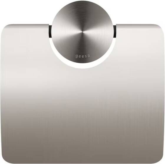 Geesa Toiletrolhouder Opal | Met klep | RVS geborsteld