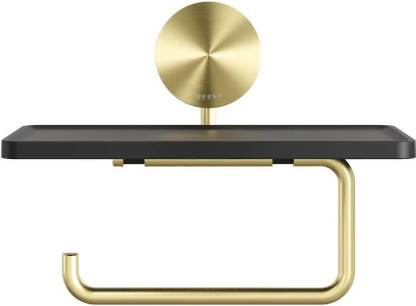 Geesa Toiletrolhouder Opal | Met planchet | Goud geborsteld