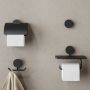 Geesa Toiletrolhouder Opal | Met planchet | Zwart - Thumbnail 3