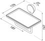 Geesa Toiletrolhouder Opal | Met planchet | Zwart metaal geborsteld - Thumbnail 4