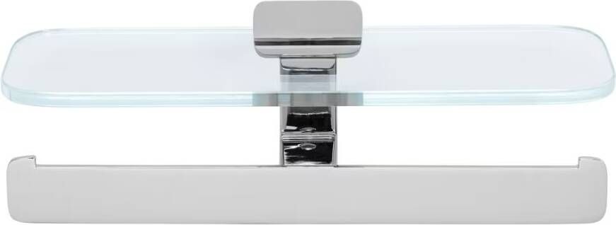 Geesa Toiletrolhouder Shift | Dubbel | Met planchet | Chroom-Transparant
