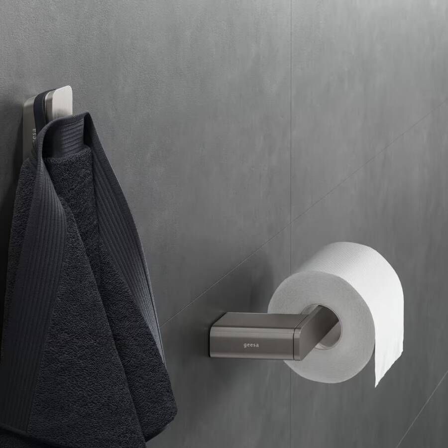 Geesa Toiletrolhouder Shift | Zonder klep | Rechts | RVS geborsteld