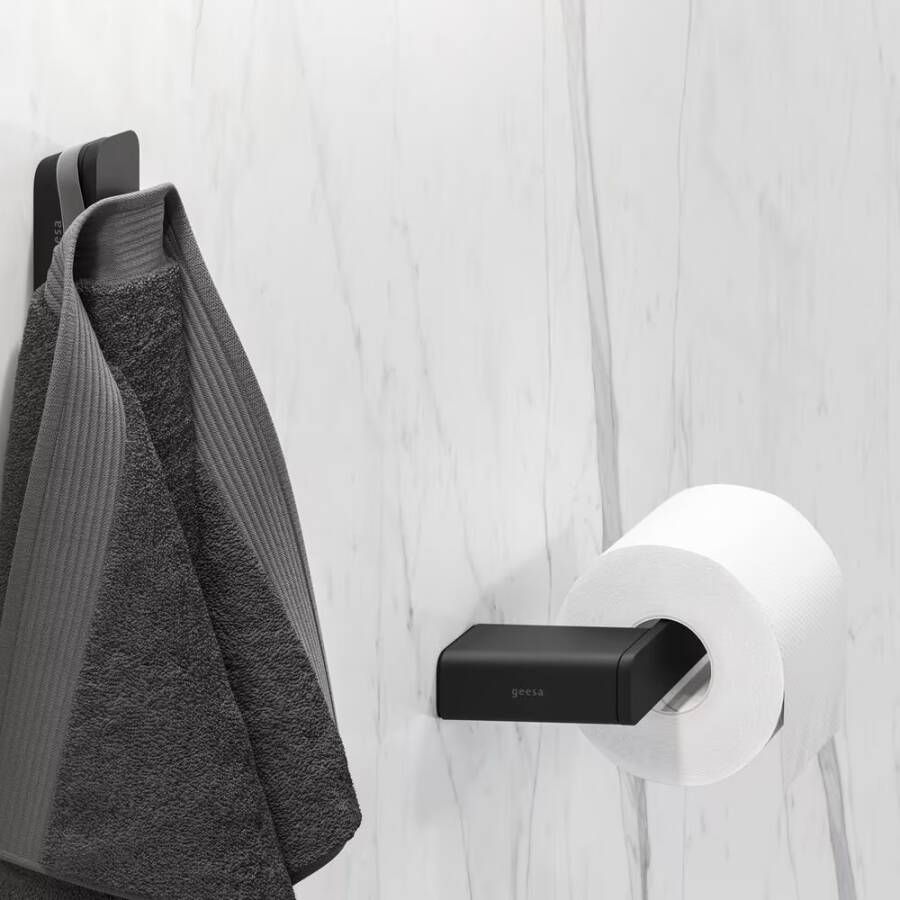 Geesa Toiletrolhouder Shift | Zonder klep | Zwart