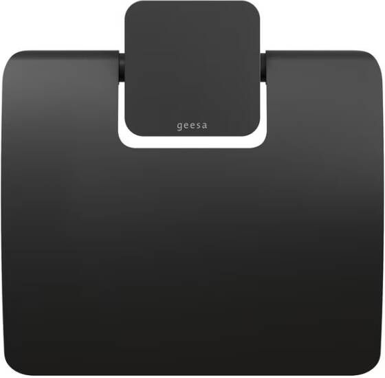 Geesa Toiletrolhouder Topaz | Met klep | Zwart