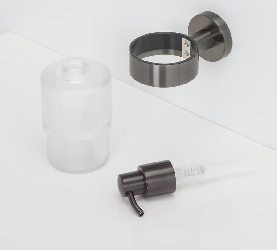 Geesa Zeepdispenser Nemox | 200 ml | Zwart metaal geborsteld