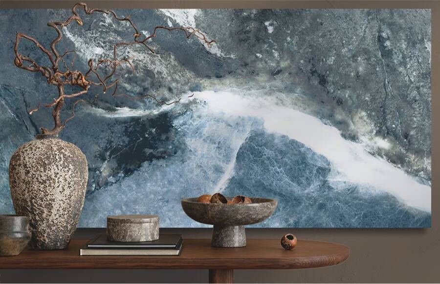 Geo Tiles Amazona Vloertegel | 60x120 cm | Gerectificeerd | Marmerlook | Glans Blauw