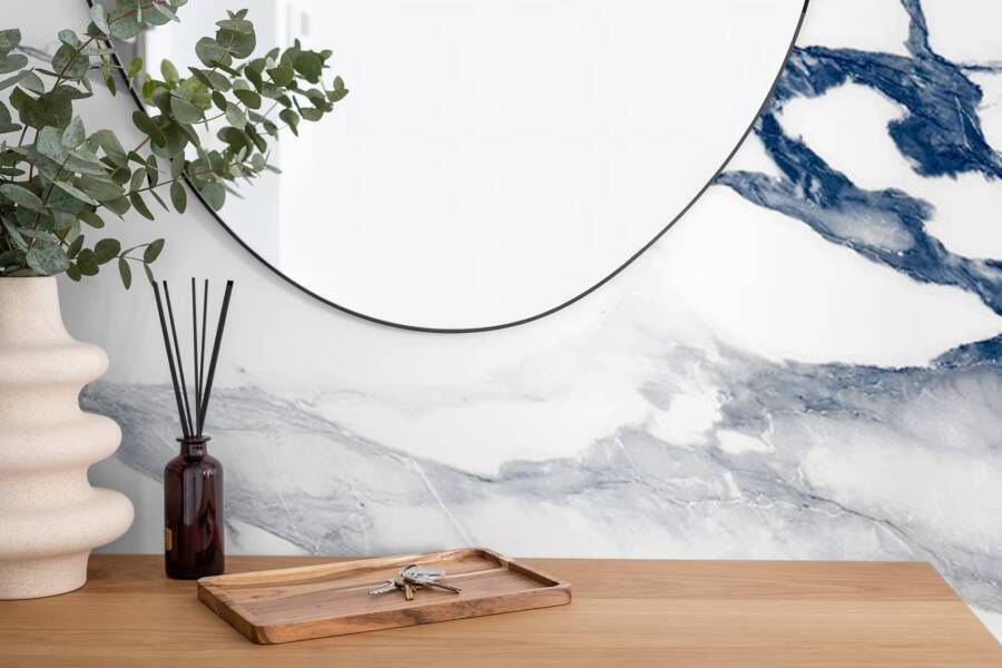 Geo Tiles Crash Vloertegel | 60x120 cm | Gerectificeerd | Marmerlook | Glans Blauw