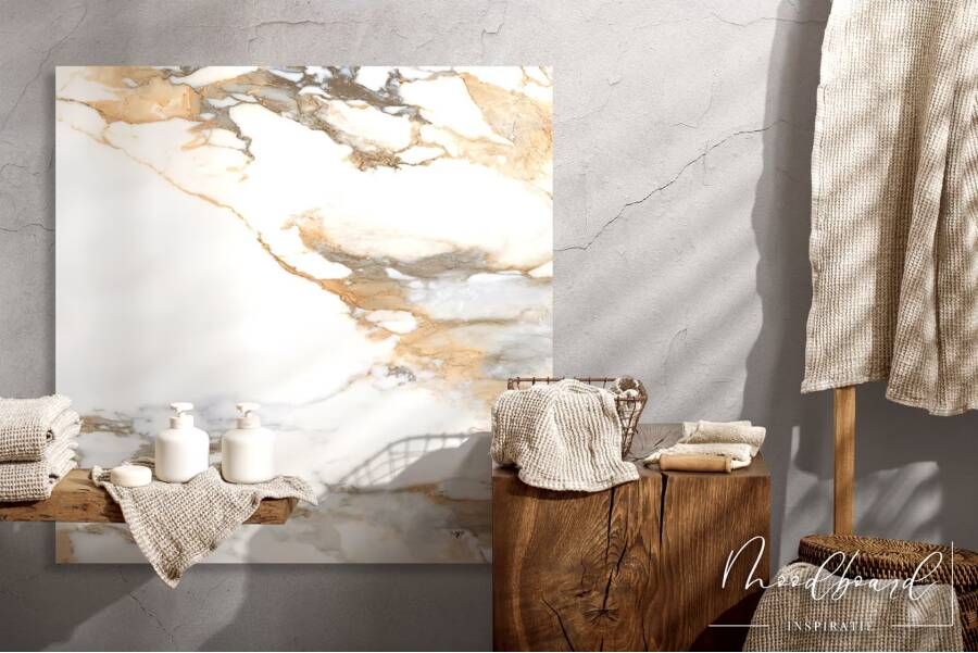 Geo Tiles Crash Vloertegel | 60x60 cm | Gerectificeerd | Marmerlook | Mat Beige