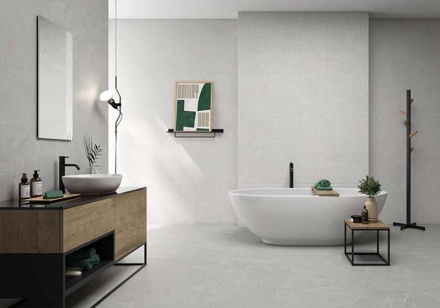 Geo Tiles Indic Vloertegel | 60x60 cm | Gerectificeerd | Marmerlook | Mat Grijs