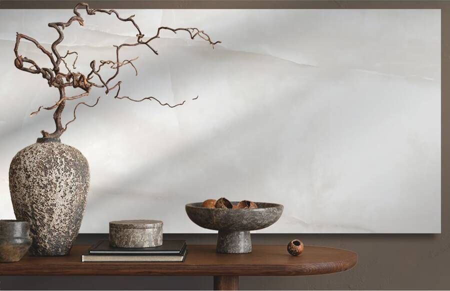 Geo Tiles Soma Vloertegel | 60x120 cm | Gerectificeerd | Marmerlook | Glans Wit