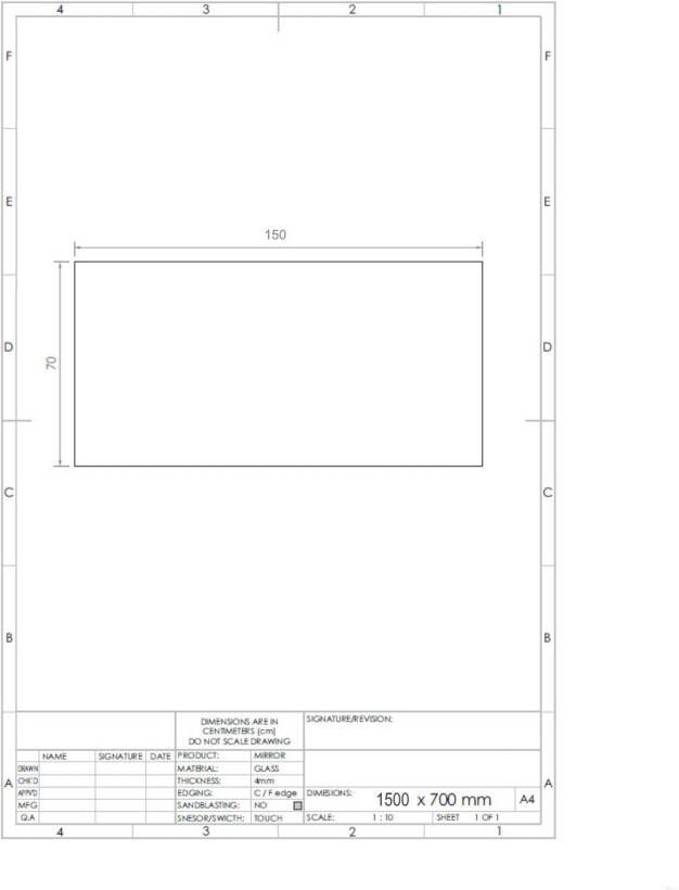 Gliss Design Badkamerspiegel Backlight | 150x70 cm | Rechthoekig | Indirecte LED verlichting | Touch button | Met spiegelverwarming