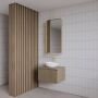 Gliss Design Badkamerspiegel Astra | 50x100 cm | Met planchet | Rechthoekig | Mat goud - Thumbnail 2