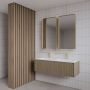 Gliss Design Badkamerspiegel Astra | 50x100 cm | Met planchet | Rechthoekig | Mat goud - Thumbnail 3