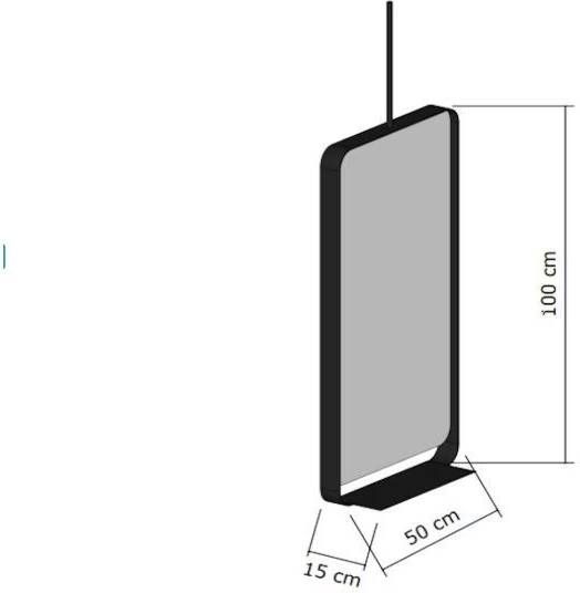 Gliss Design Badkamerspiegel Astra | 50x100 cm | Met planchet | Rechthoekig | Mat goud