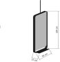 Gliss Design Badkamerspiegel Astra | 50x100 cm | Met planchet | Rechthoekig | Mat goud - Thumbnail 4