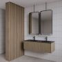 Gliss Design Badkamerspiegel Astra | 50x100 cm | Met planchet | Rechthoekig | Mat zwart - Thumbnail 3
