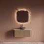 Gliss Design Badkamerspiegel Axis | 80x80 cm | Directe en indirecte LED verlichting | Sensor bediening | Met spiegelverwarming - Thumbnail 4