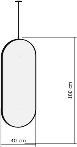 Gliss Design Badkamerspiegel Halo | 40x90 cm | Verticaal | Ovaal | Koper rose