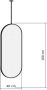 Gliss Design Badkamerspiegel Halo | 40x90 cm | Verticaal | Ovaal | Mat zwart - Thumbnail 3