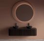 Gliss Design Badkamerspiegel Kosmos | 90 cm | Indirecte LED verlichting | Sensor bediening | Met spiegelverwarming | Mat zwart - Thumbnail 2